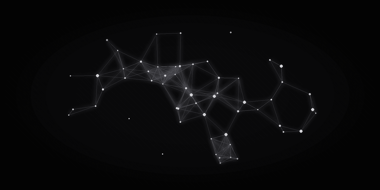 A constellation of connected nodes beside the words 'Build like a team of one.'